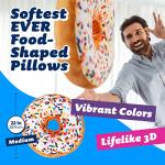 22" 3D Sprinkle Donut Throw Pillow