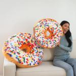 22" 3D Sprinkle Donut Throw Pillow