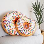 22" 3D Sprinkle Donut Throw Pillow