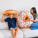 22" 3D Sprinkle Donut Throw Pillow