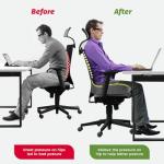 Comfort Donut Pillow for Tailbone Relief - Black/Gray