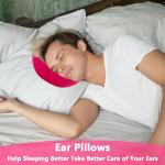 Soft Donut Pillow for Ear Pain Relief (Pink)