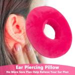 Soft Donut Pillow for Ear Pain Relief (Pink)