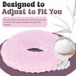 DoubleFill Ear Hole Donut Pillow for Pain Relief