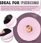 DoubleFill Ear Hole Donut Pillow for Pain Relief