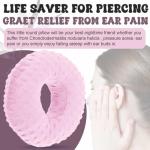 DoubleFill Ear Hole Donut Pillow for Pain Relief