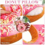 Cute Chocolate Donut Plush Throw Pillow - 3 Pack