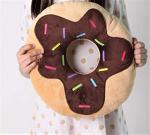 Chocolate Sprinkles Donut Plush Throw Pillow 14
