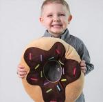 Chocolate Sprinkles Donut Plush Throw Pillow 14