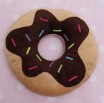 Chocolate Sprinkles Donut Plush Throw Pillow 14