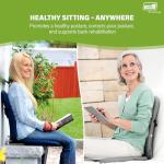 Gray Donut Pillow for Ergonomic Back Support