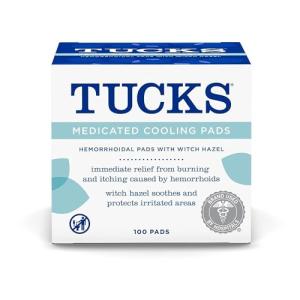 Cooling Medicated Pads with Witch Hazel, 100 Count