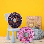 Chocolate Donut Pillow - Soft Plush 2 Pack