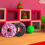 Chocolate Donut Pillow - Soft Plush 2 Pack