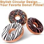 Chocolate Donut Pillow - Soft Plush 2 Pack