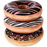 Chocolate Donut Pillow - Soft Plush 2 Pack