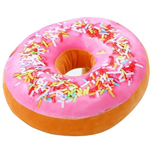 ChezMax 16-Inch Pink Donut Pillow Cushion
