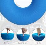 Light Blue Inflatable Donut Pillow for Comfort
