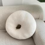 Yooname Soft White Donut Plush Pillow