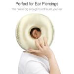 Satin Donut Pillow for Ear Pain Relief