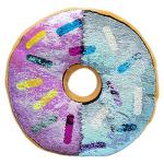 Reversible Sequin Donut Pillow for Fun Playrooms