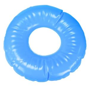 Inflatable Blue Donut Pillow - 14-Inch Comfort