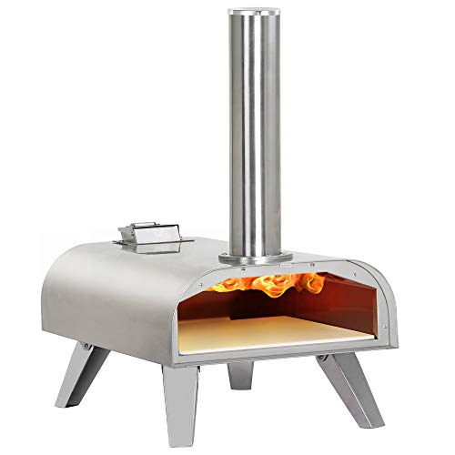 Portable Wood Pellet Pizza Oven - Stainless Steel