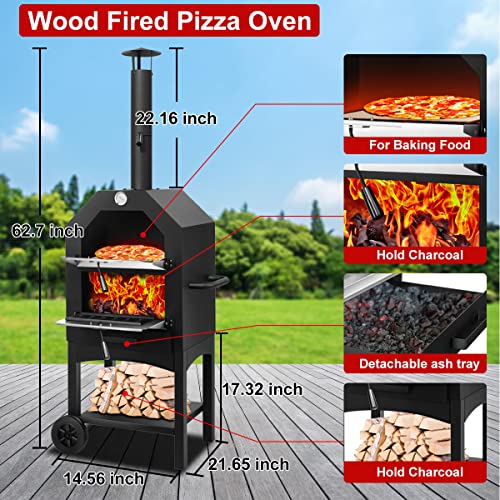 EDOSTORY Outdoor Pizza Oven for Backyard Camping