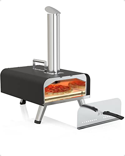 Portable Outdoor Wood Fired Pizza Oven, Stainless Steel