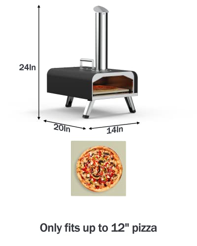 Portable Outdoor Wood Fired Pizza Oven, Stainless Steel