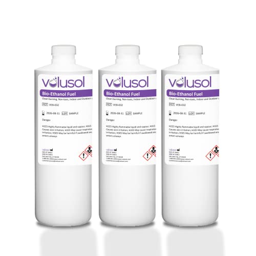 Volu Sol Ventless Bio-Ethanol Fireplace Fuel (3-Pack)