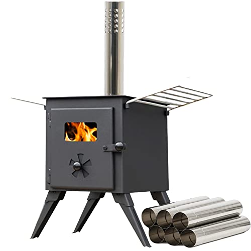 Portable Wood Stove for Camping - Stainless Steel