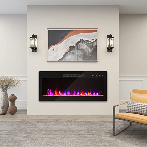 36" Electric Fireplace with Remote Control & Adjustable Flame