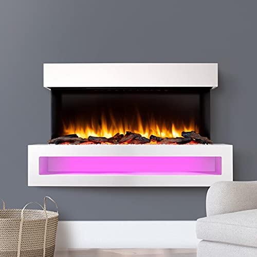 110cm/43” Electric Fireplace with 7-Day Programmable Remote Control