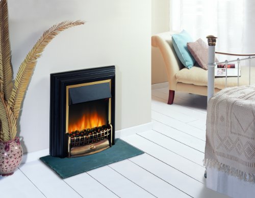 Traditional Brass Dimplex Freestanding Electric Fire