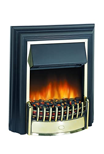 Traditional Brass Dimplex Freestanding Electric Fire