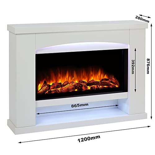 48" Duggleby Electric Fireplace Suite with Realistic Flame