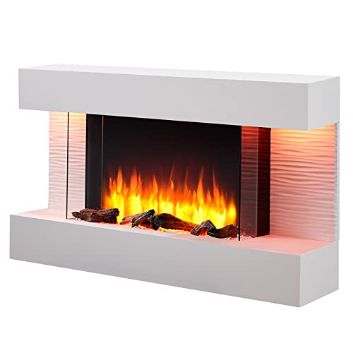 Kingston Wall Mounted Fireplace, 60" with Flame Colours