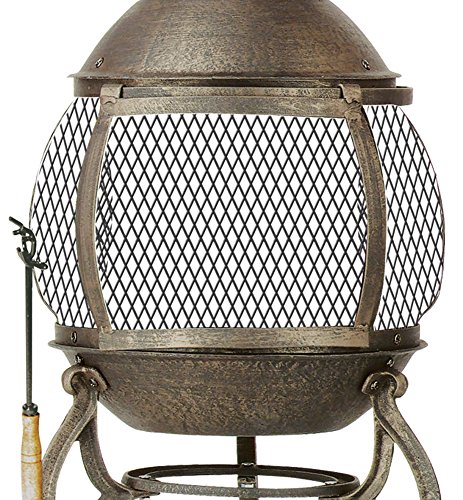 Outdoor Steel Chimenea Fireplace - Deckmate Corona 28063
