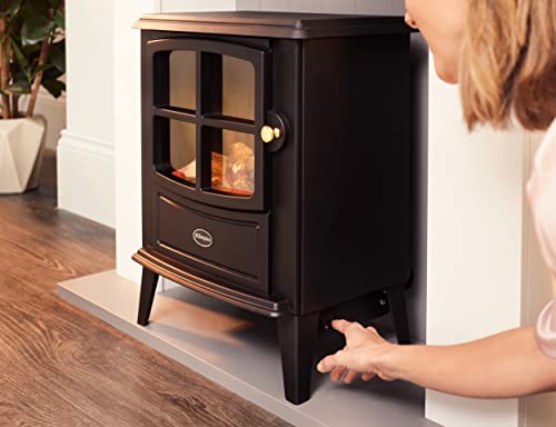 Dimplex Oakmead Electric Fire Suite, Stylish Black Wood Burner