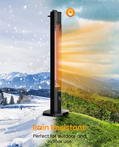 Infrared Outdoor Electric Patio Heater, 42in, Remote Control