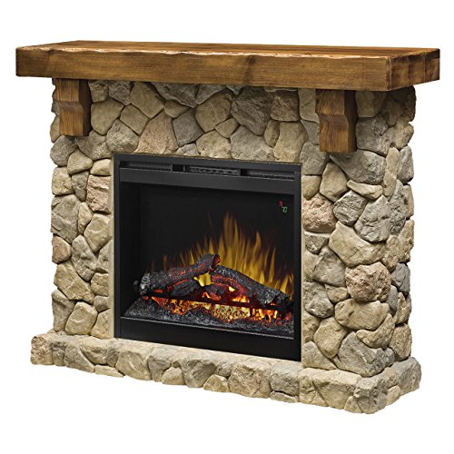 Dimplex Fieldstone Electric Fireplace | Pine with Stone-look