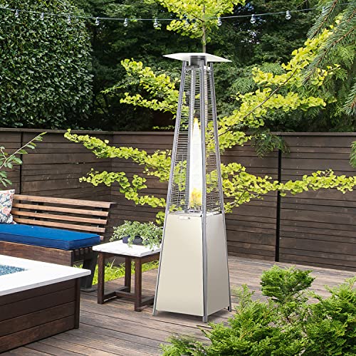 Outdoor Gas Pyramid Patio Heater, 13KW, Waterproof Cover