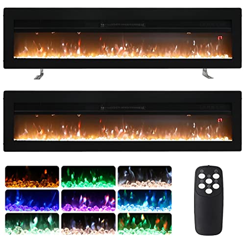 INMOZATA 152cm Electric Fireplace with Realistic LED Flame