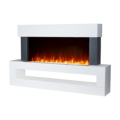 Wall Mounted Electric Fireplace with LED Light - Amberglo