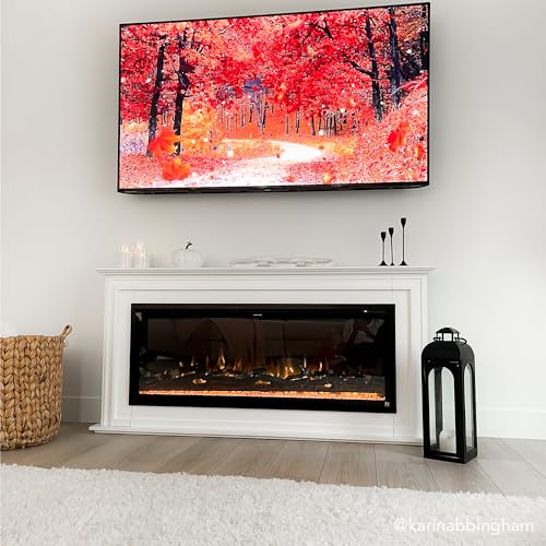 50-inch Smart Electric Fireplace with Surround Mantel