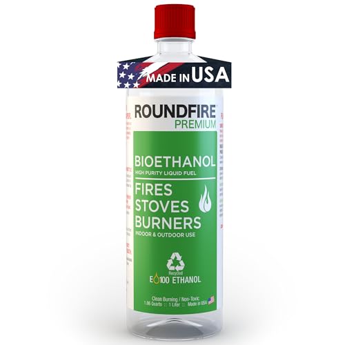 Roundfire Premium 1L Bio Ethanol Fuel - Clean & Sustainable
