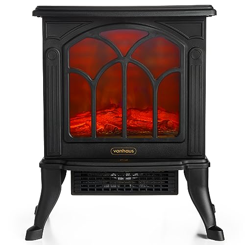 VonHaus Electric Stove Heater – Portable Fireplace