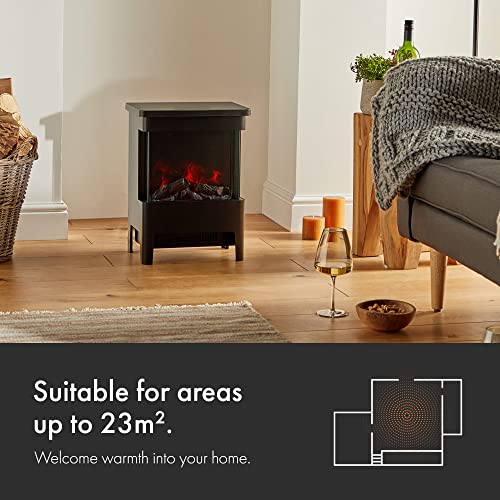 VonHaus Portable Electric Fireplace Stove – LED Flame