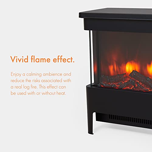 VonHaus Portable Electric Fireplace Stove – LED Flame